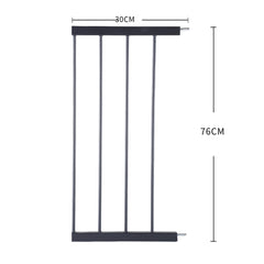 Levede Baby Safety Gate Adjustable Pet Black 30cm Extension-1954802908222590978
