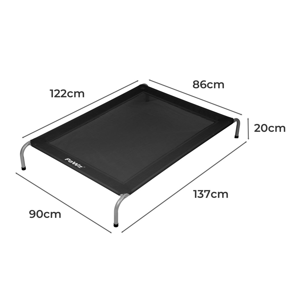 PaWz Elevated Trampoline Pet Bed Dog XXL Black XX-Large-1954802574515376130