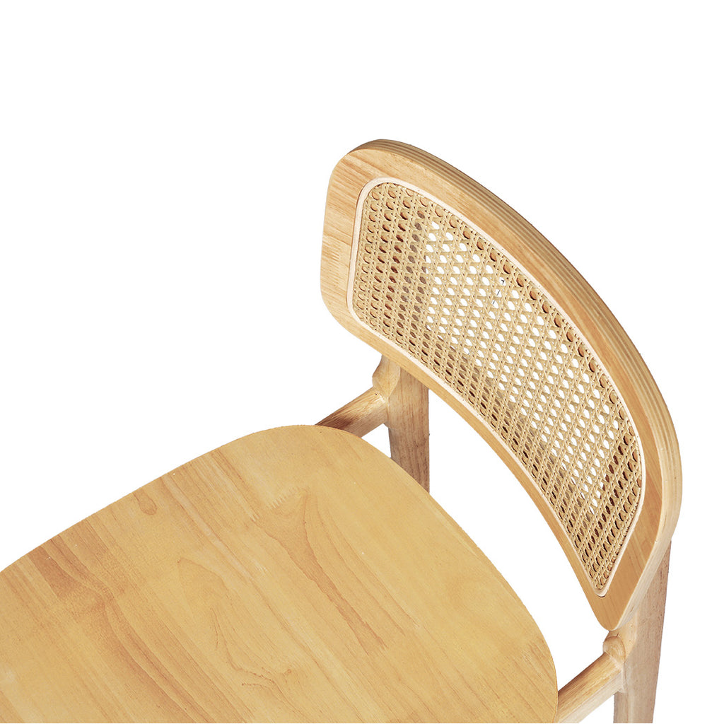 Levede 2x Rattan Dining Chair Wooden Kitchen Chair-1954802451378999299