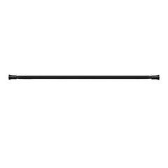 Marlow Black Curtain Rod Steel Quiet Rail Pole Pommel Set Extendable-1954802388346998786