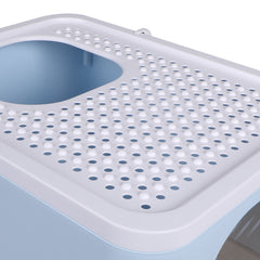 PaWz Cat Litter Box Fully Enclosed Kitty Blue-1954802511995080707