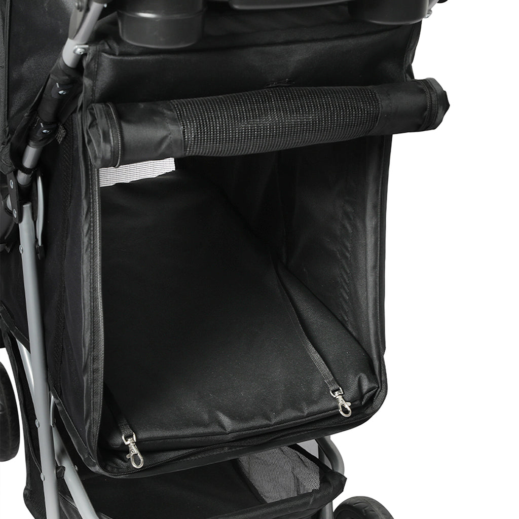 PaWz Large Pet Stroller Dog Cat Carrier Black-1954802605679054851