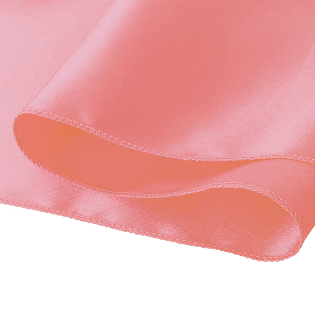 20x Satin Fabric Chair Sashes Cloth Coral-1954802692949938179