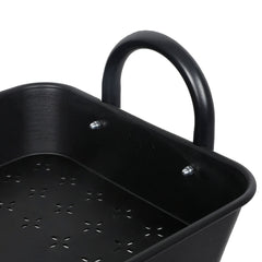 Levede 3 Tiers Kitchen Storage Trolley Black-1954802729629126659