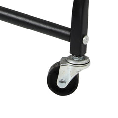 Levede 3 Tier Kitchen Trolley Cart Swivel Black Colour-1954802798449266691