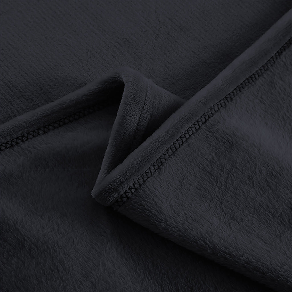 DreamZ 320GSM 220x240cm Ultra Soft Mink Dark Grey Queen-1954802937142317059
