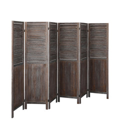 Levede 6 Panel Partition Room Divider Brown-1954802330083921923