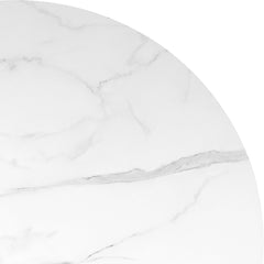 Levede Dining Table Round Rubberwood Base 100cm White 100 CM-1954802999041855491