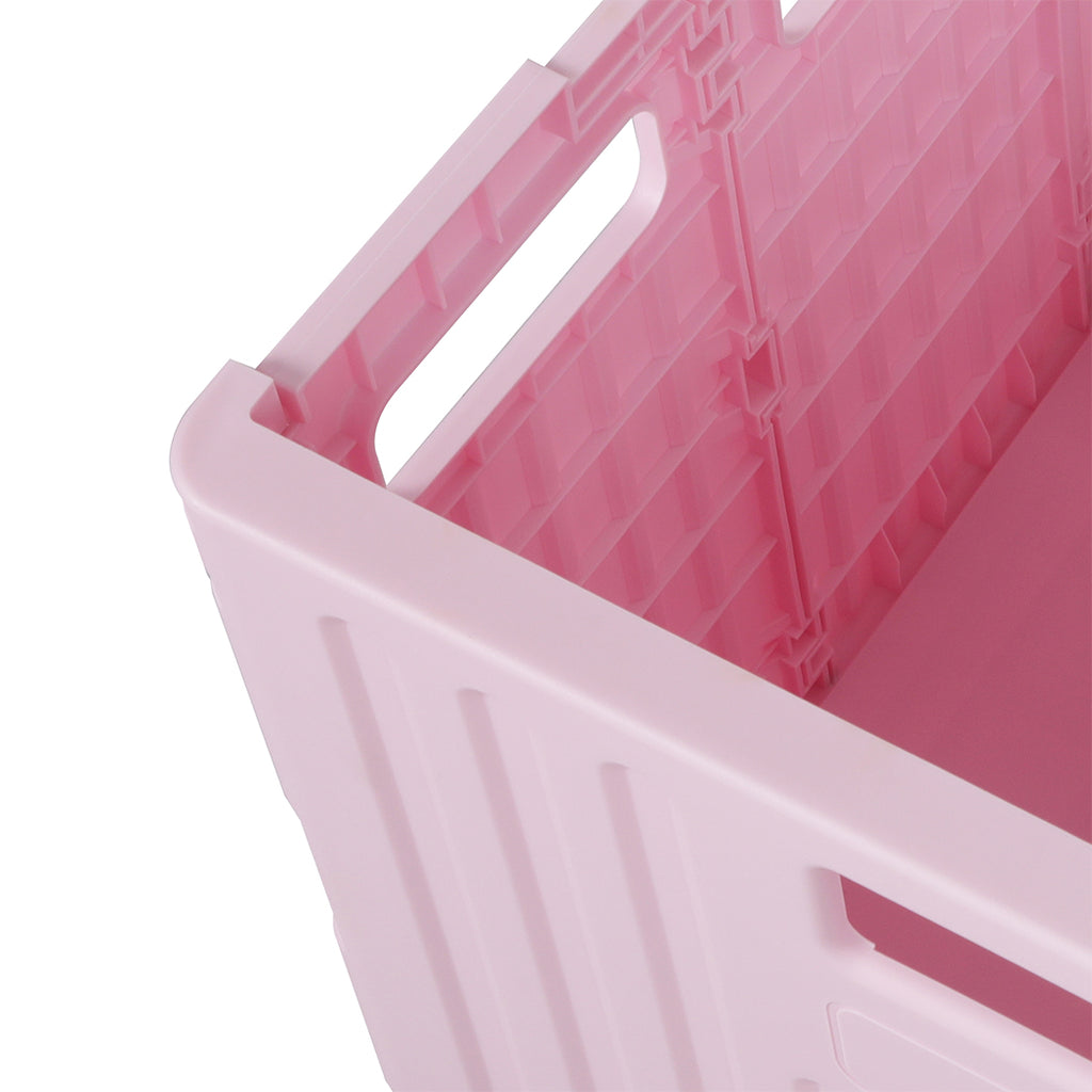 Folding Shopping Trolley Cart Portable Pink-1954802609982410755