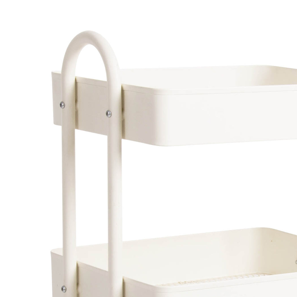 Levede 4 Tiers Kitchen Trolley Cart White-1954802729440382979