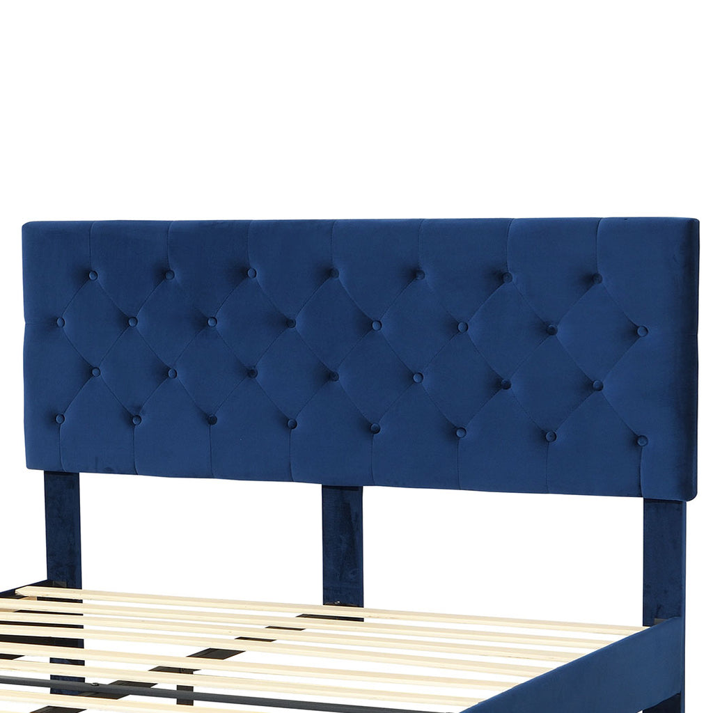 Levede Bed Frame Queen Size Mattress Blue-1954802930318184451