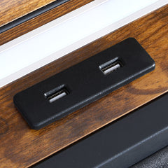 Levede Queen Metal Bed Frame LED Lights 2 Drawers-1954802444034772995