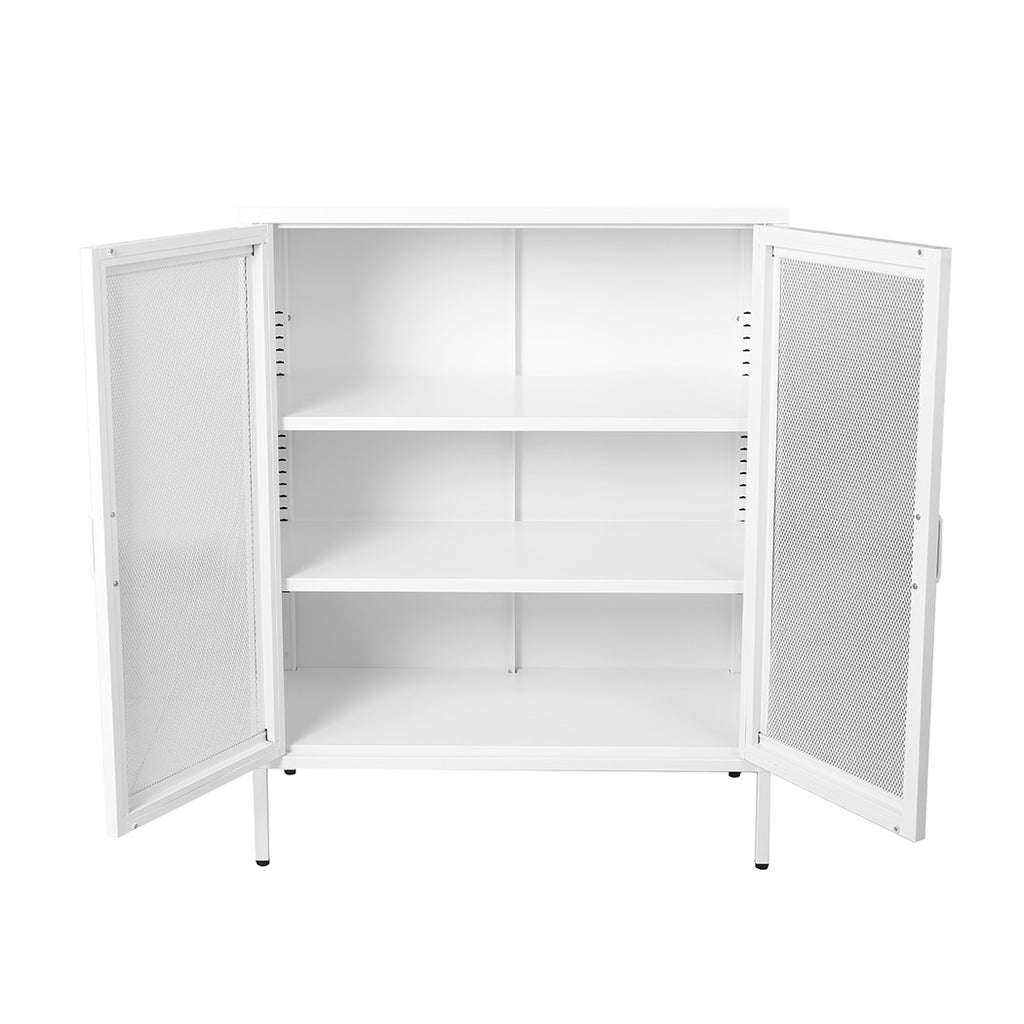 Levede Storage Cabinet Steel Kitchen White-1954802986463137795