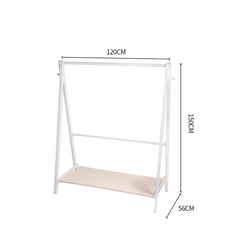 Levede Clothes Rack Wooden Wardrobe White-1954803003496206338