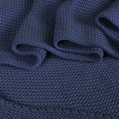 DreamZ Knitting Throw Blanket Cushion Navy-1954802942037069827