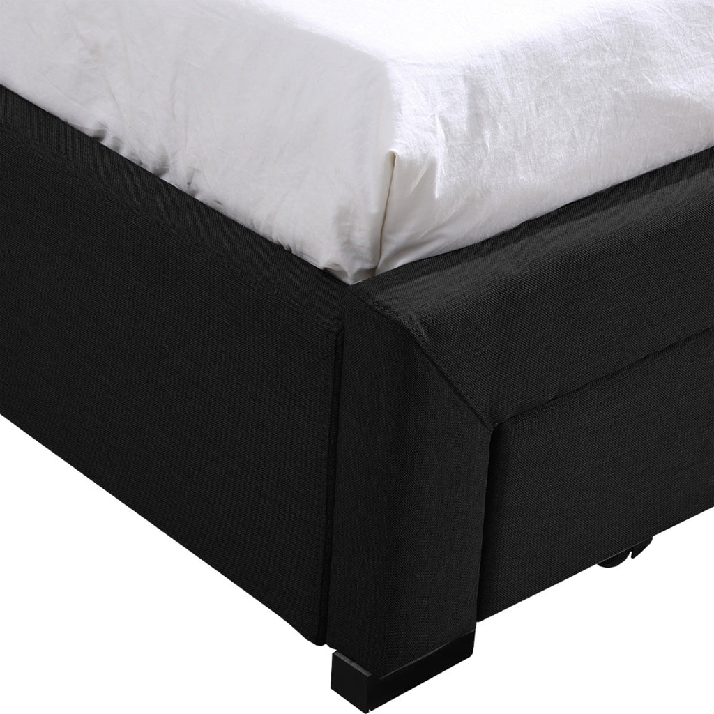 Levede Queen Bed Frame Fabric Tufted Dark Grey-1972833487778091011