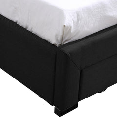 Levede Queen Bed Frame Fabric Tufted Dark Grey-1972833487778091011