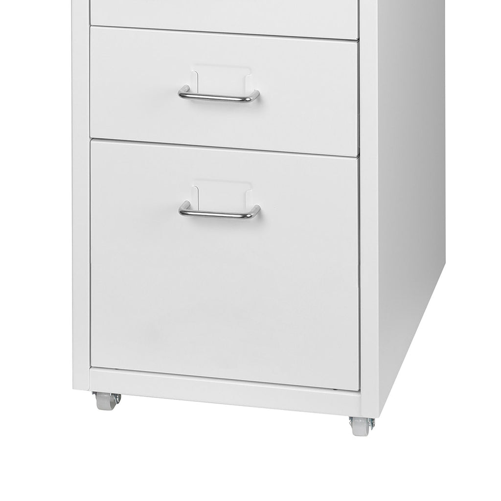 Levede 5 Drawer Office Cabinet Drawers White-1954802728165314563