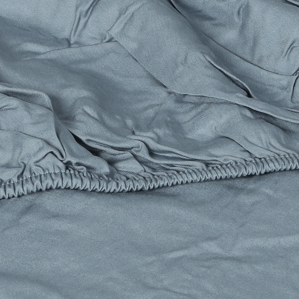 Dreamz 4pcs Queen Size 100% Bamboo Bed Sheet Set in Grey Colour-1954802920713228291