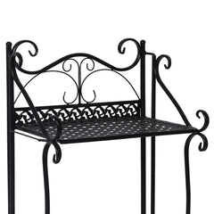 Levede Plant Stand 4 Tiers Outdoor Indoor Black-1954802668031578115