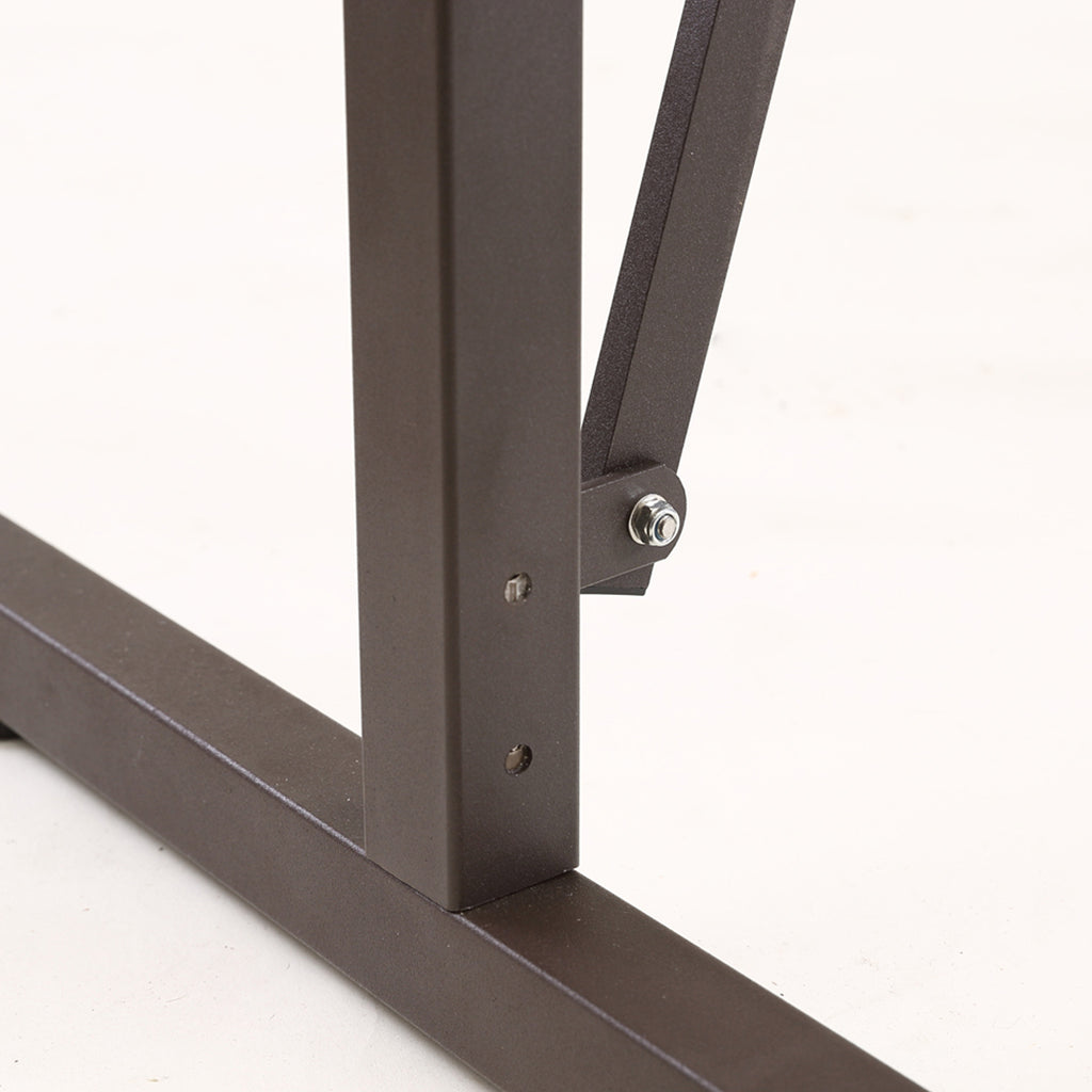 Garden Security Fence Gate Gate Metal Brown-1954802909376024579