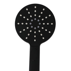High Pressure Shower Head Set Rain Round Black-1954802953378467843