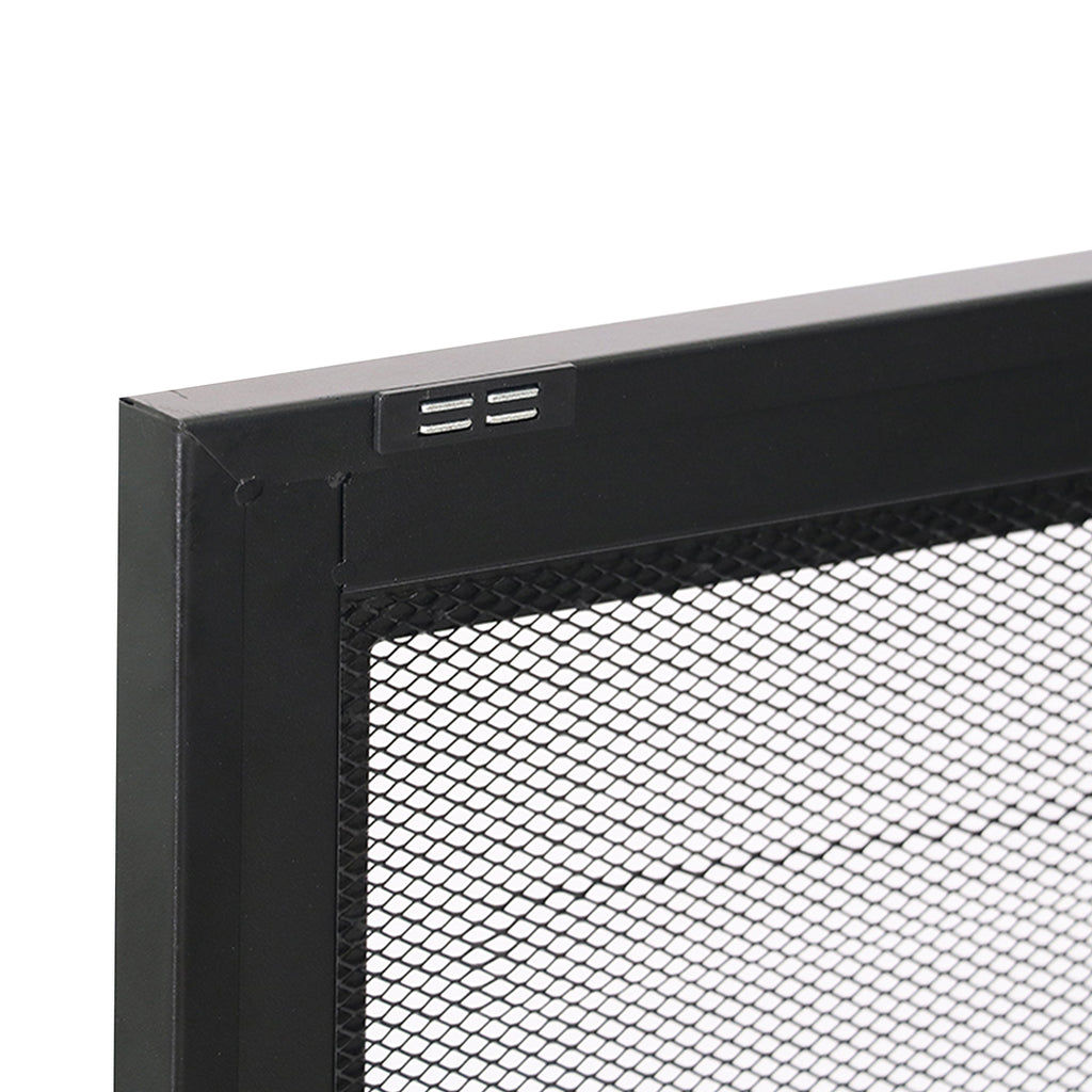 Levede Storage Cabinet Steel Kitchen Black-1954802986257616899