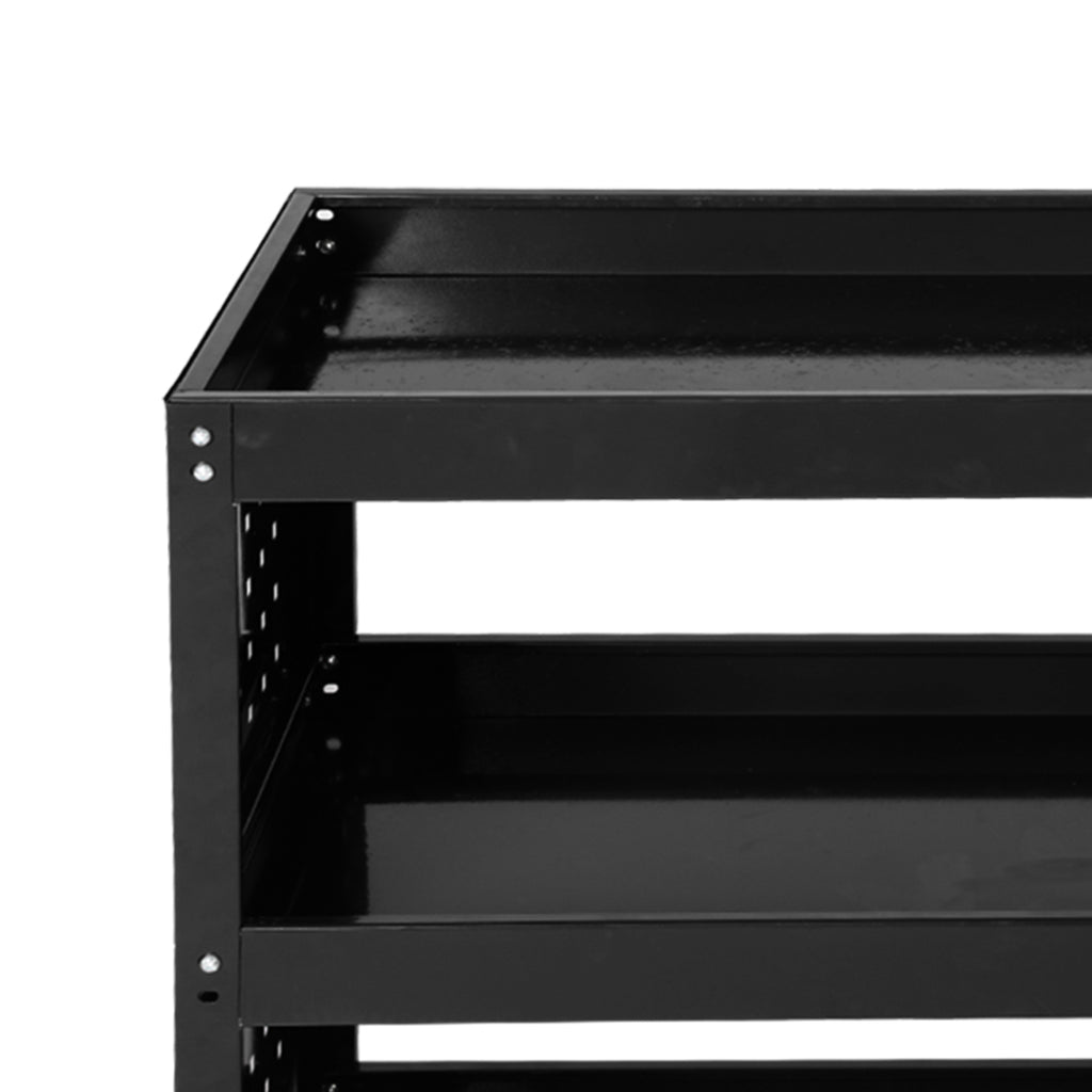 Traderight Tool Trolley Cart 3Tier Toolbox Black-1954802749614985219