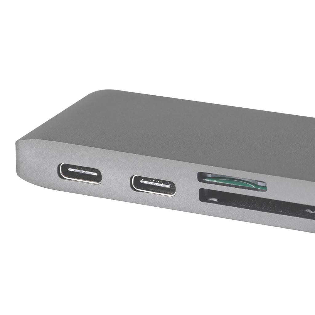 USB 3.0 Type-C HUB 6 Port Powered Adapter Grey-1954802839679275011