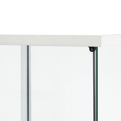 Stacked Display Cabinet Tempered Glass White-1954803004272152579