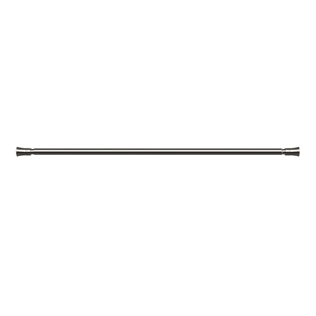 Marlow Satin Nickel Curtain Rod Steel Quiet Rail Pole Pommel Set Adjustable-1954802388523159555