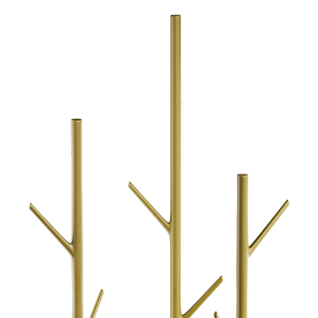 Levede Coat Rack Clothes Stand 8 Hook Organizer Gold-1954803015403835395
