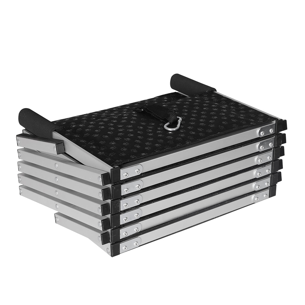 PaWz 6 Steps Dog Ramp Adjustable Height Black-1954802550565900291