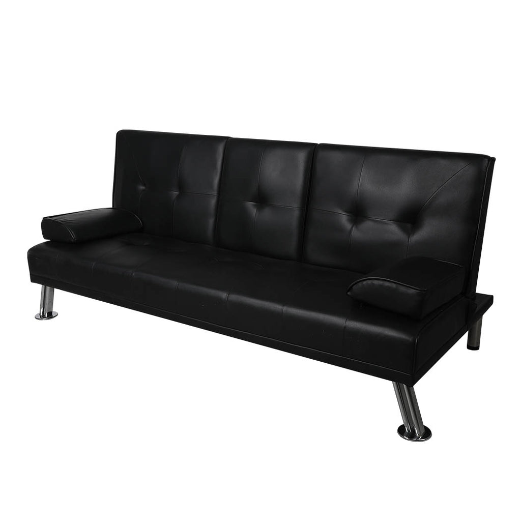 Levede Sofa Bed Adjustable Recliner Black-1954803010626523139