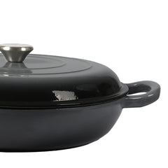 3.5L Enamel Dutch Oven Pan in Black Colour-1954802796293394435