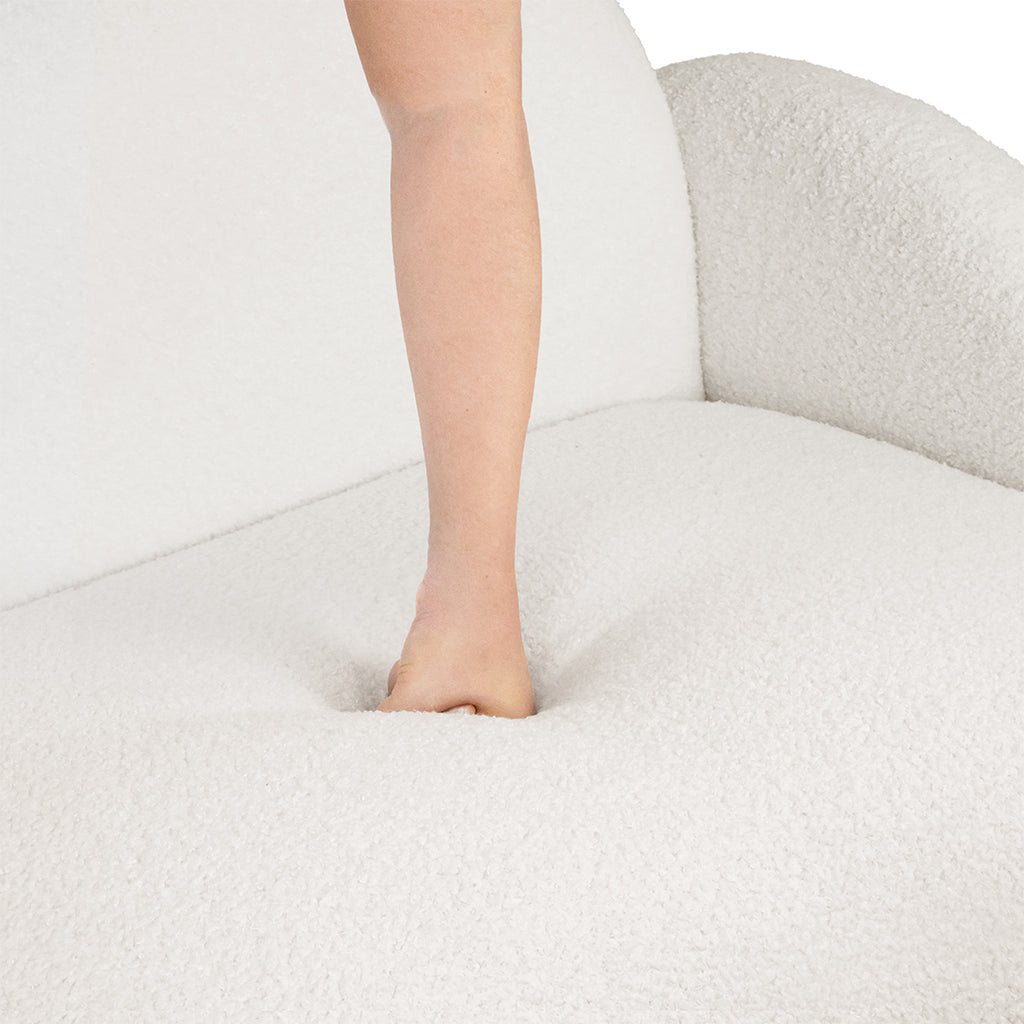 Levede Sofa Chair Fleece Upholstered Single White-1954802386753163267