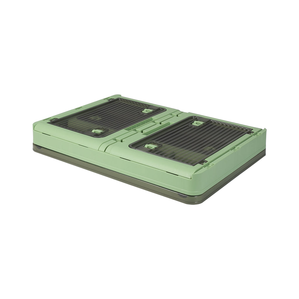 Storage Box Plastic Stackable Container L Green Large-1954802599781863427