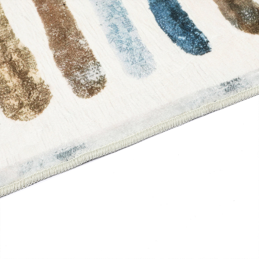 Marlow Floor Rug Short Pile Washable Carpet Soft Plush Non Slip Stripe 160x120-1954802389743702020