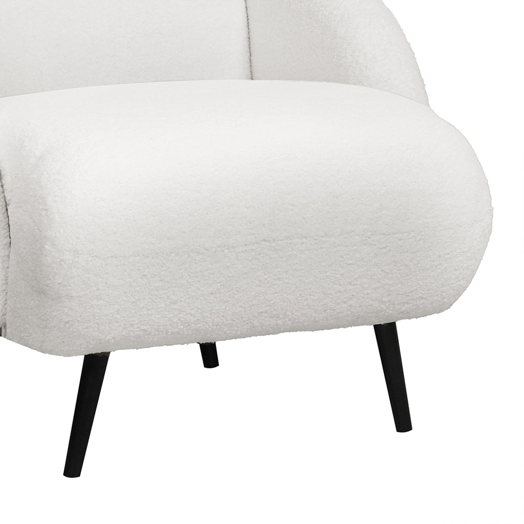 Levede Sofa Chair Fleece Upholstered Single White-1954802386753163268