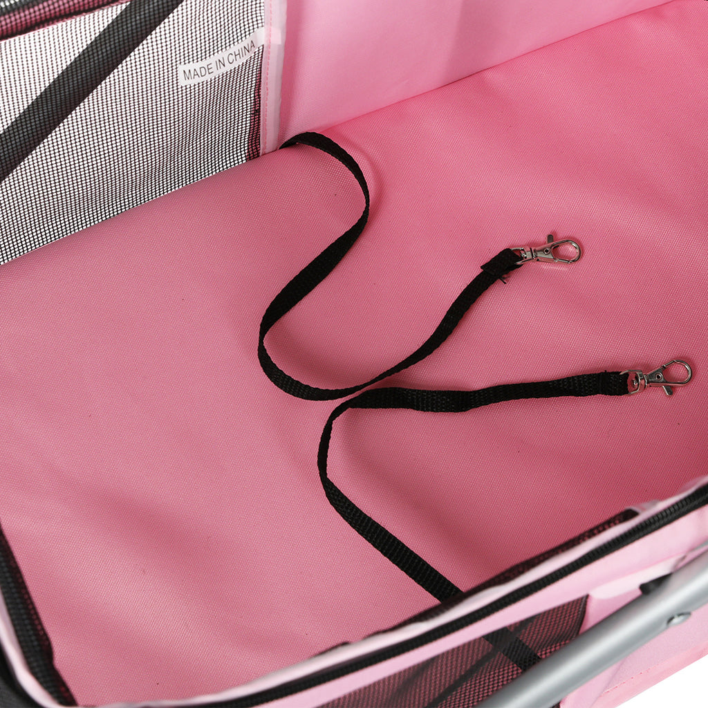 PaWz Pet Stroller Dog Cat Carrier Foldable Pink-1954802606933151748