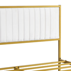 Levede Metal Bed Frame Under Bed Storage Queen Beige-1954802450573692932