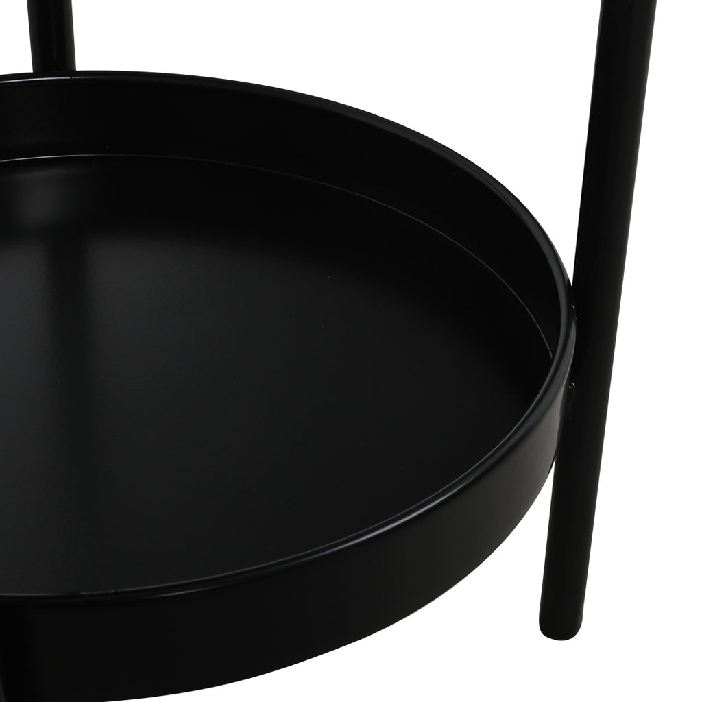 Levede 2 Tier Plant Stand Outdoor Indoor Black Large-1954802665653407748