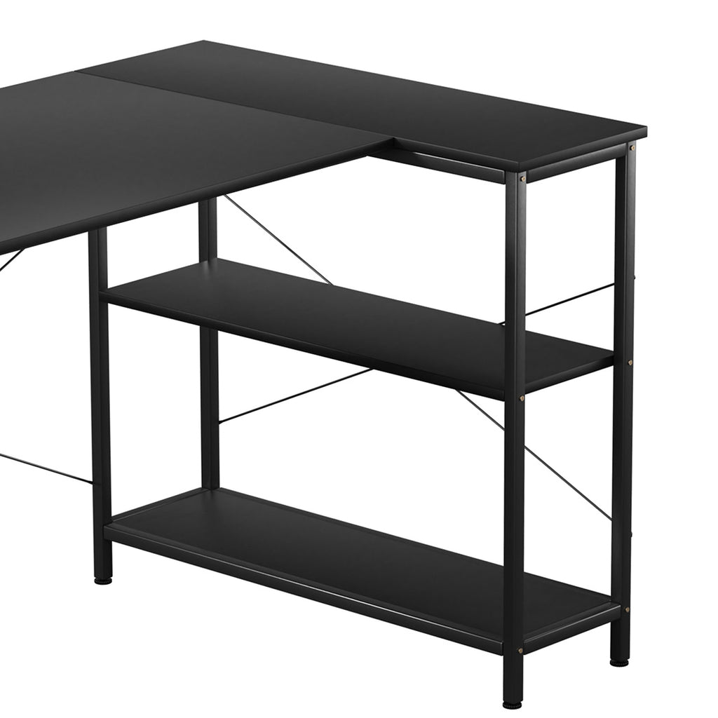 Levede L Shaped Computer Desk Home Desk Black-1954802382059737092