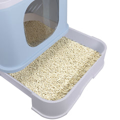 PaWz Cat Litter Box Fully Enclosed Kitty Blue-1954802511995080708