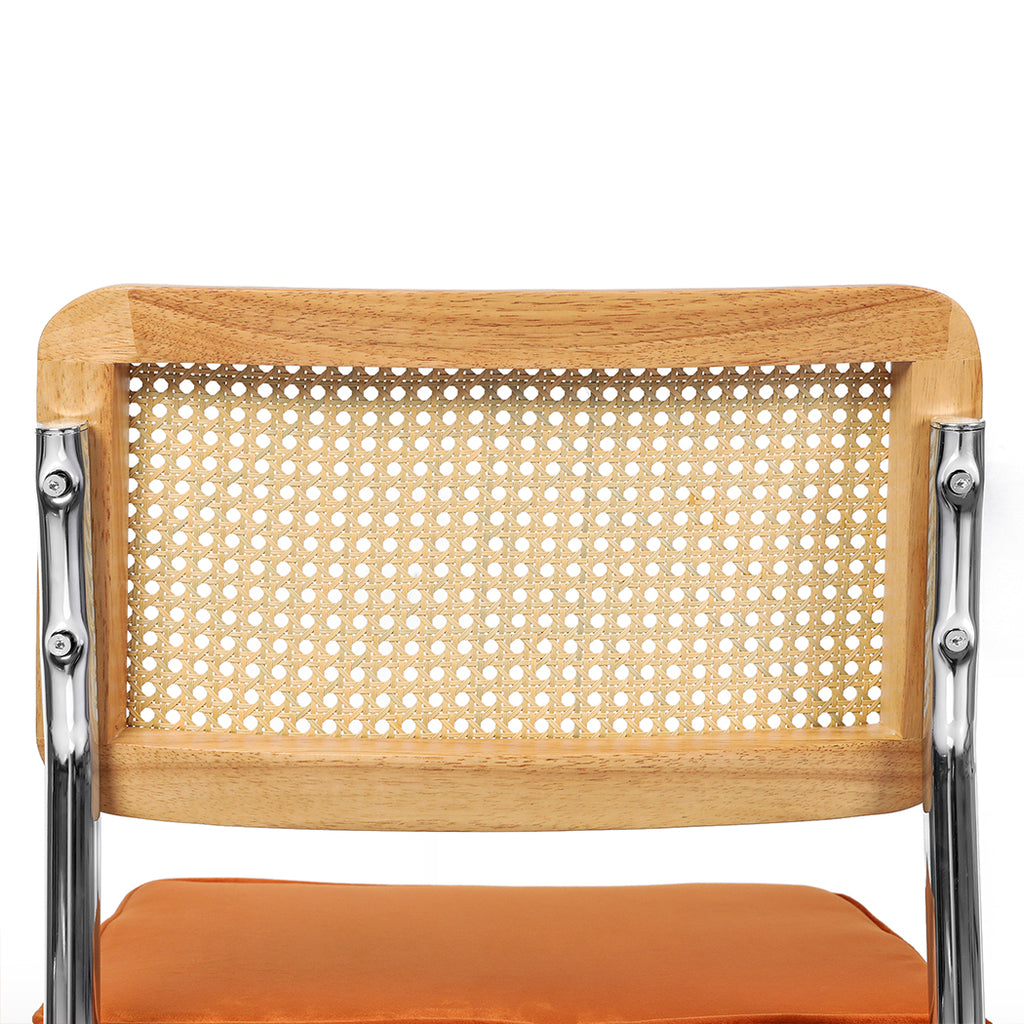Levede 2xRattan Chair Dining Chairs Orange-1954802995946459140