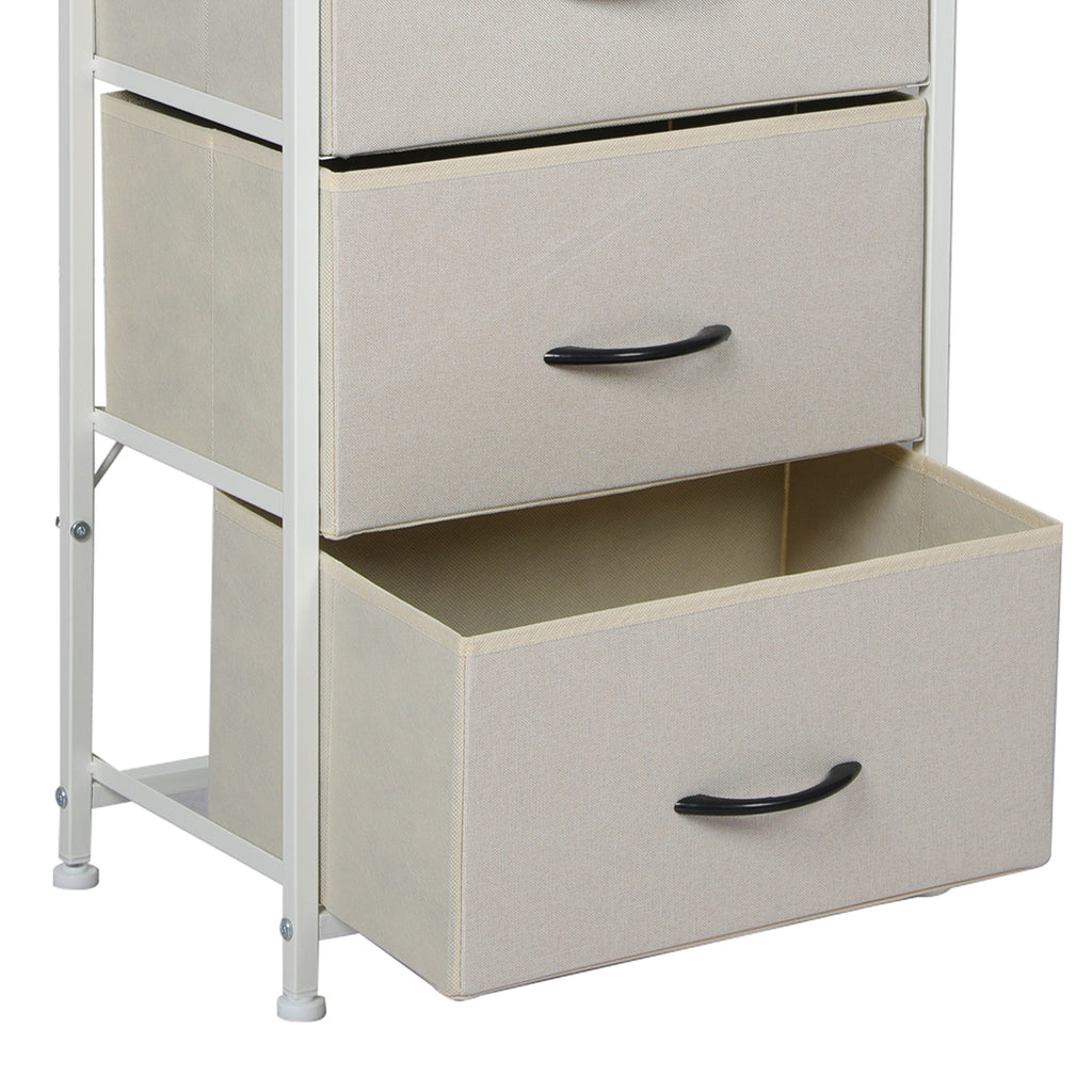 Levede Storage Cabinet Tower Chest Beige-1954802983011225604