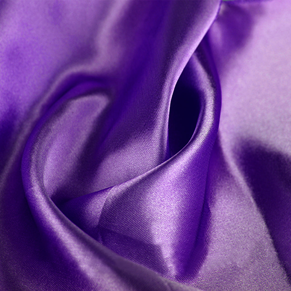 20x Table Runner Satin Chair Sashes Eggplant-1954802693256122372