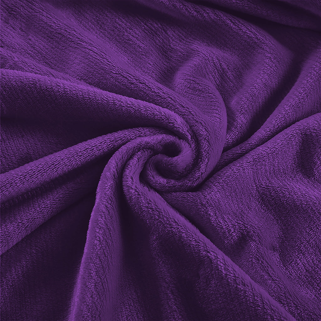 DreamZ 320GSM 220x240cm Ultra Soft Mink Aubergine Queen-1954802936748052484