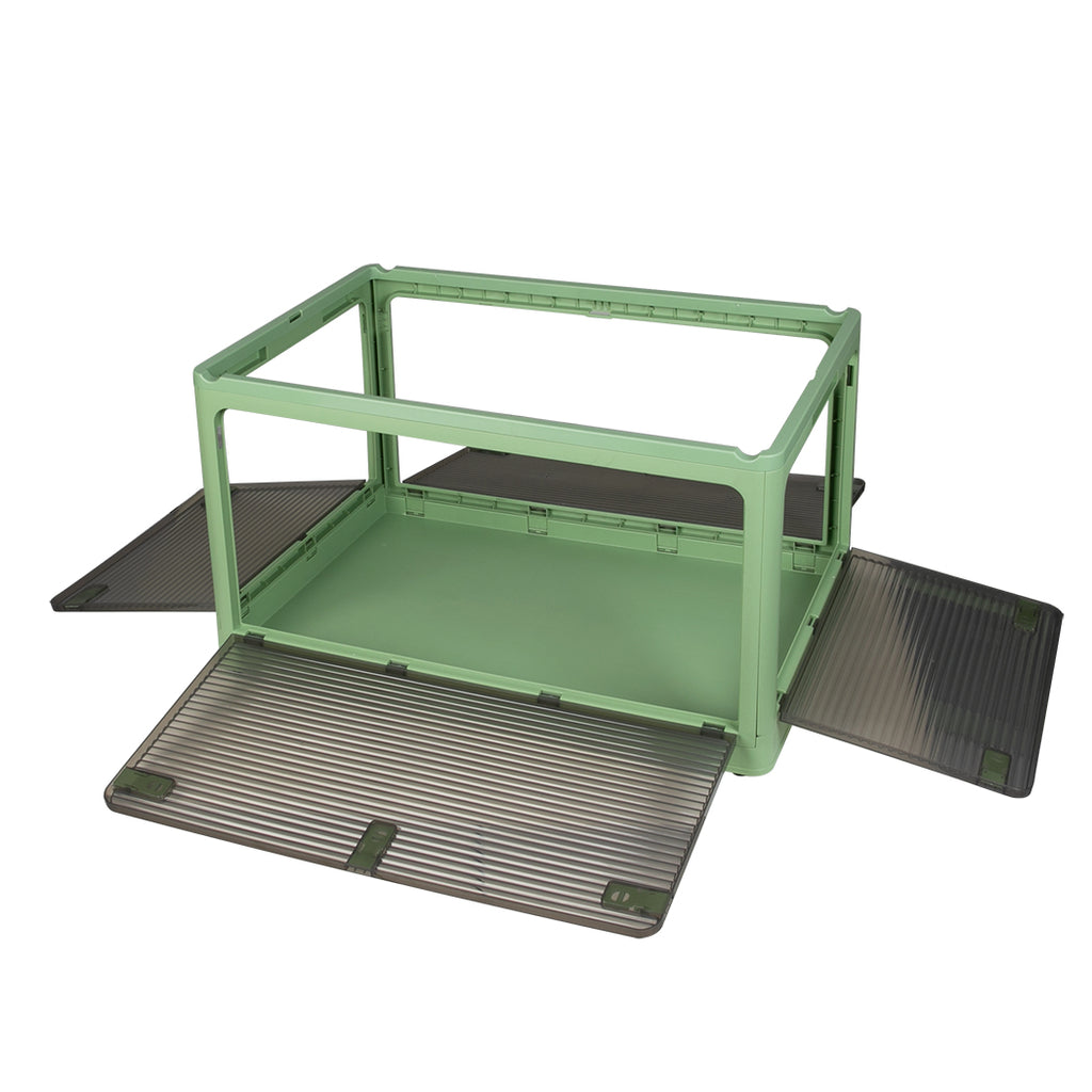Storage Box Plastic Stackable Container L Green Large-1954802599781863428