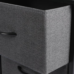 Levede Storage Cabinet Chest of 2 Drawers Dark Grey-1954802984013664260